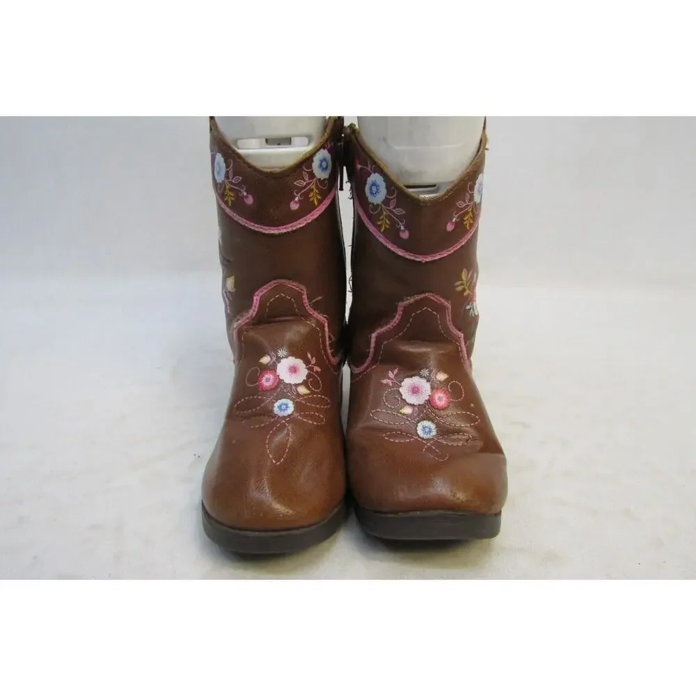 Spirit Dreamworks Wild and Free Toddler Size 7 Brown Zip Cowboy Boots
